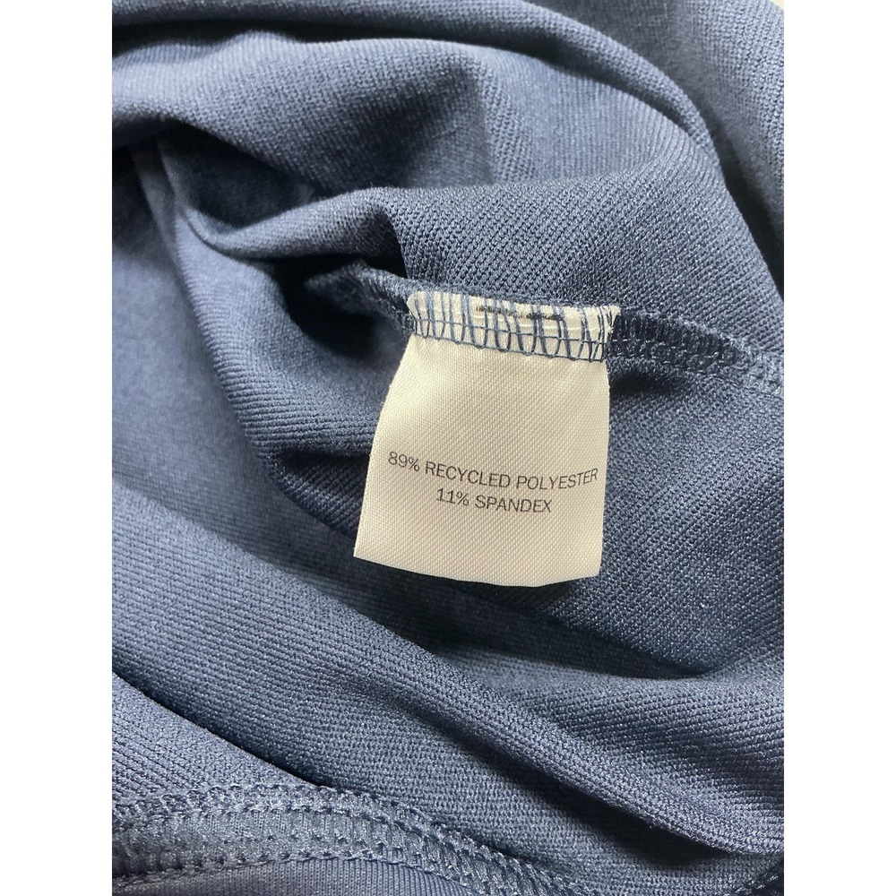 Peter Millar Navy Blue Quarter-Zip with Yellow Logo - Picture 4 of 8